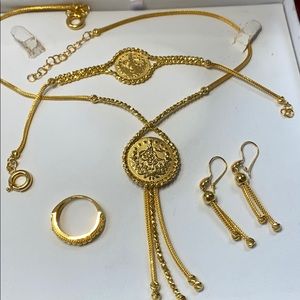 NEW 21K Solid Gold Set